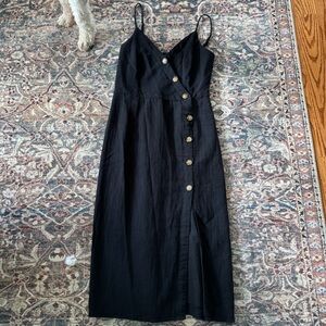 Abercrombie linen blend midi dress